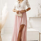 Lace Detail Slit Dress | AdoreStarr