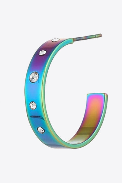 Multicolored C-Hoop Earrings | AdoreStarr