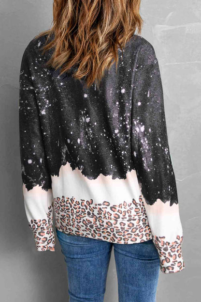 LET IT SNOW Graphic Leopard Sweatshirt | AdoreStarr