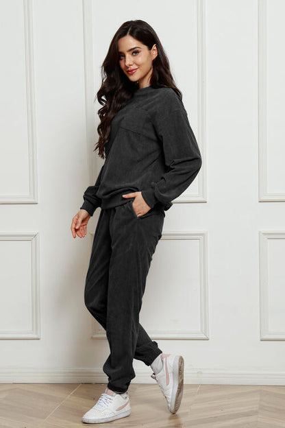 Corduroy Sweatshirt and Sweatpants Set | AdoreStarr