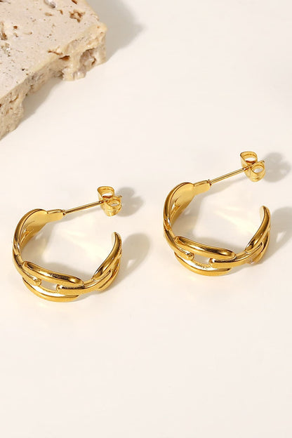 Stainless Steel C-Hoop Earrings | AdoreStarr