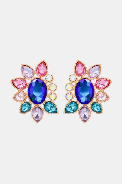 Geometrical Glass Stone Dangle Earrings | AdoreStarr