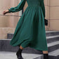 Smocked Long Sleeve Midi Dress | AdoreStarr