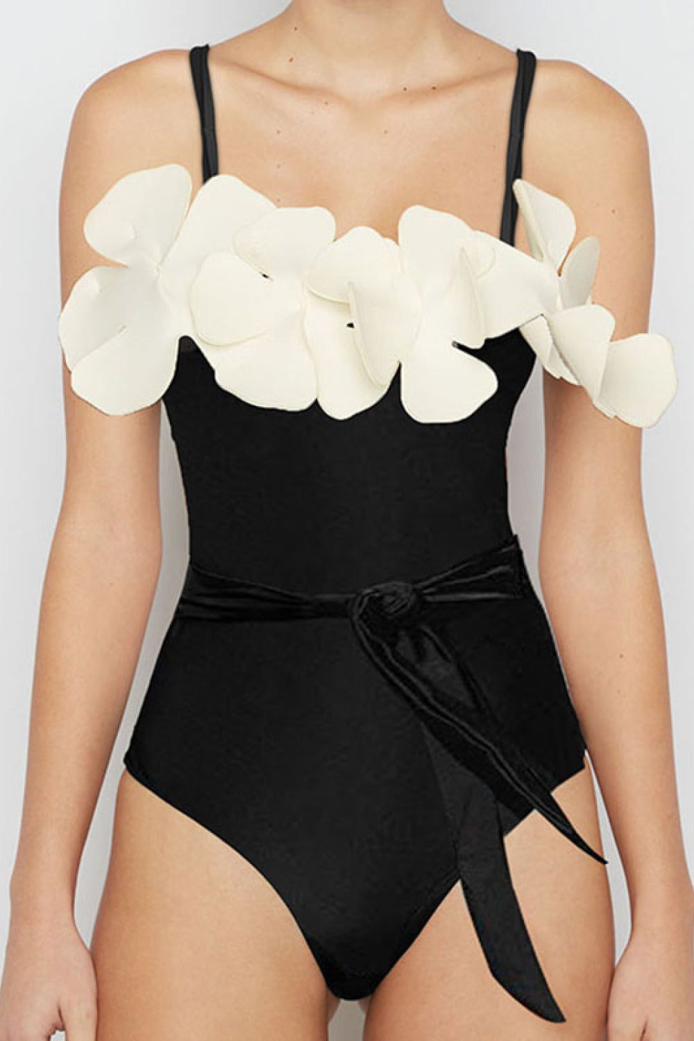 Flower Detail One-Piece Swimsuit | AdoreStarr
