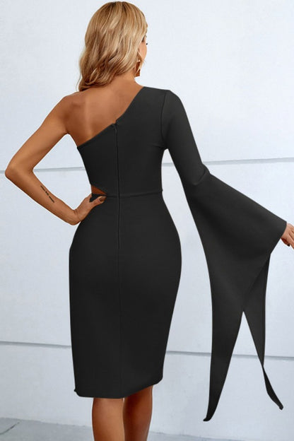 Cutout One Shoulder Mini Dress | AdoreStarr