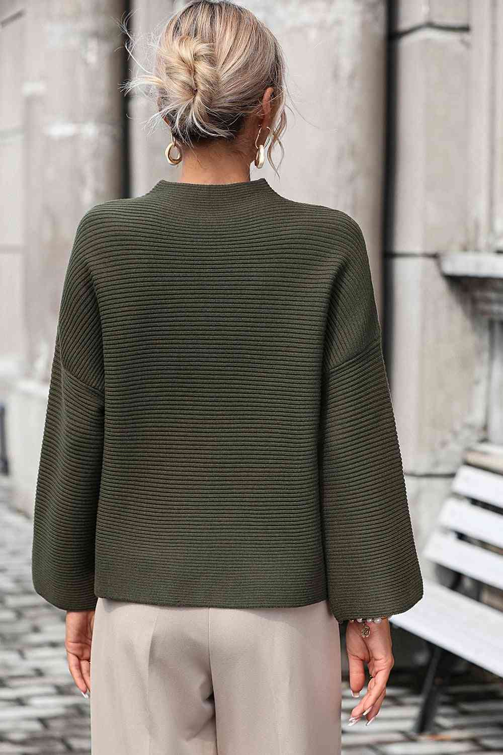 Mock Neck Pullover Sweater | AdoreStarr