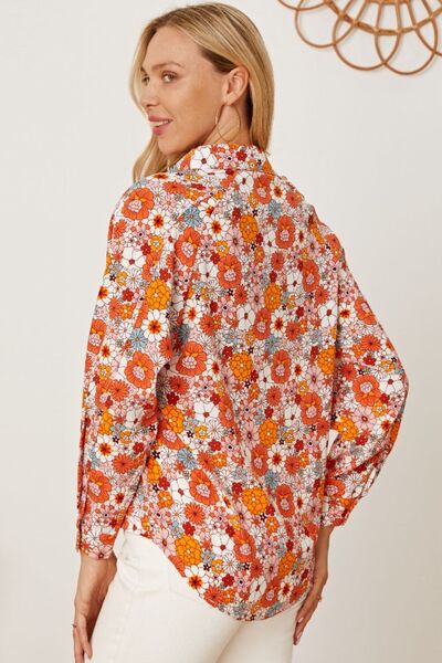 Ditsy Floral Collared Neck Top