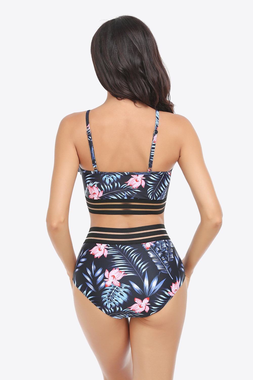 Ruffled Plunge Bikini Set | AdoreStarr