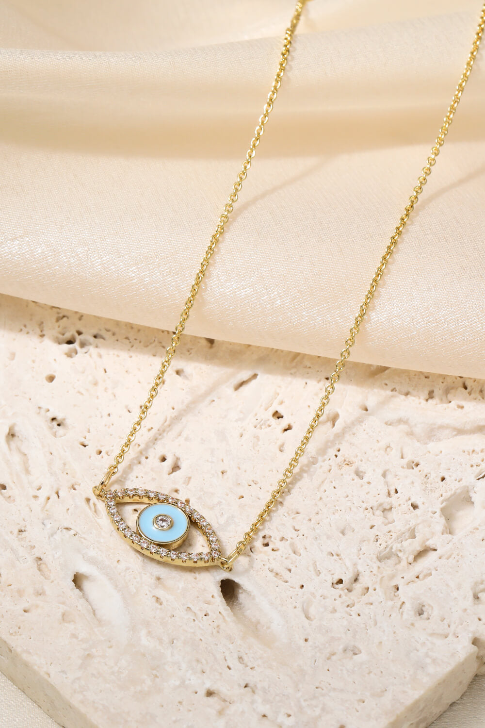 Evil Eye Pendant Chain Necklace | AdoreStarr