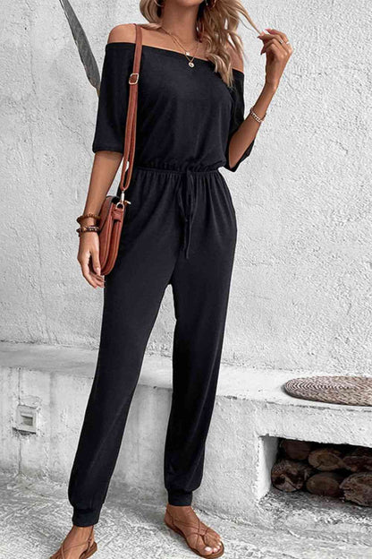 Off-Shoulder Jumpsuit