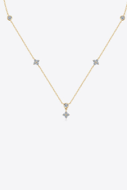 Moissanite 925 Necklace - Gold One Size