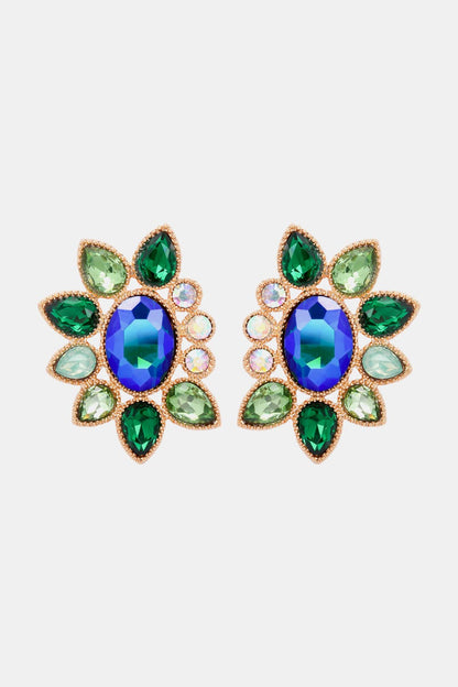 Geometrical Glass Stone Dangle Earrings | AdoreStarr