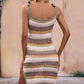 Striped Split Cover-Up Dress | AdoreStarr