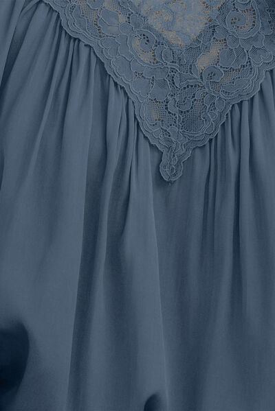 Lace Detail Flounce Sleeve Blouse | AdoreStarr