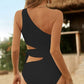 Cutout One Shoulder One-Piece Swimwear | AdoreStarr