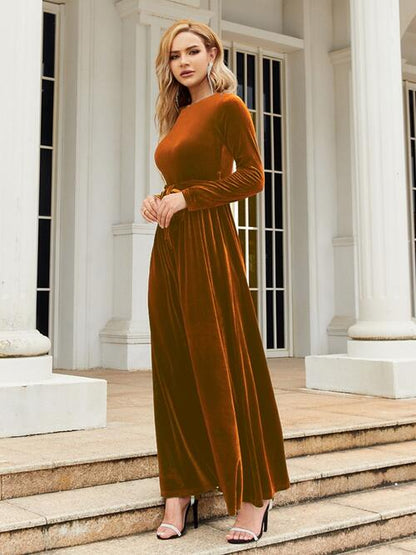 Tie Front Long Sleeve Maxi Dress | AdoreStarr