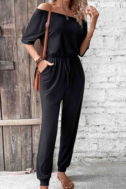 Off-Shoulder Jumpsuit