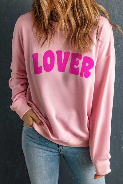 LOVER Dropped Shoulder Sweatshirt | AdoreStarr