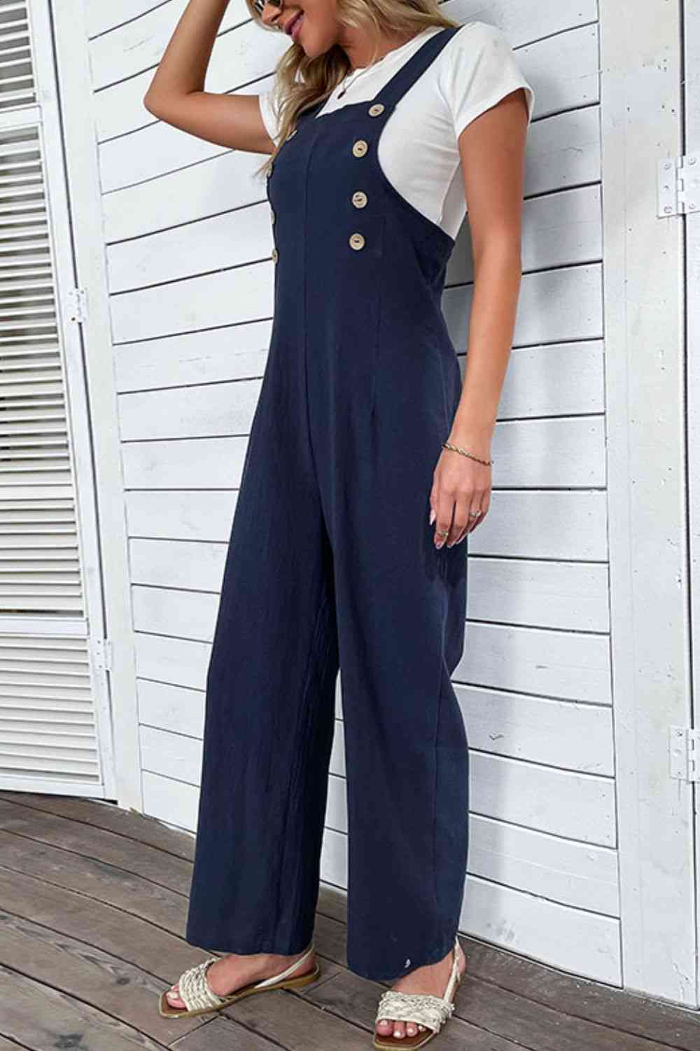 Light Up Your Life Buttoned Overalls | AdoreStarr