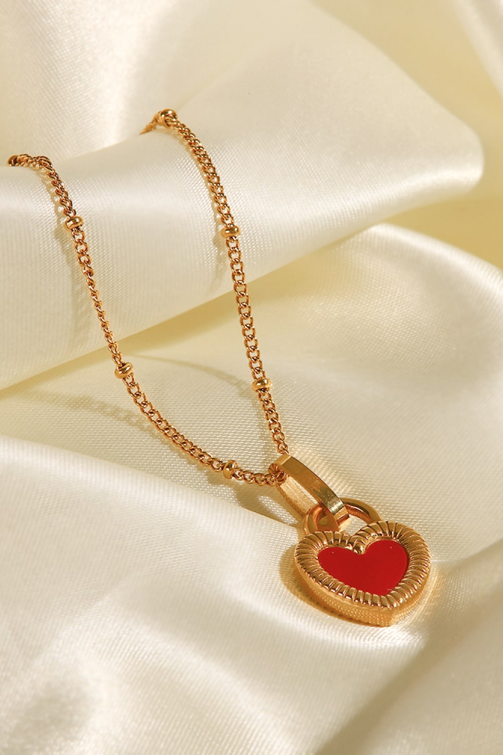 Stainless Steel Heart Pendant Necklace | AdoreStarr
