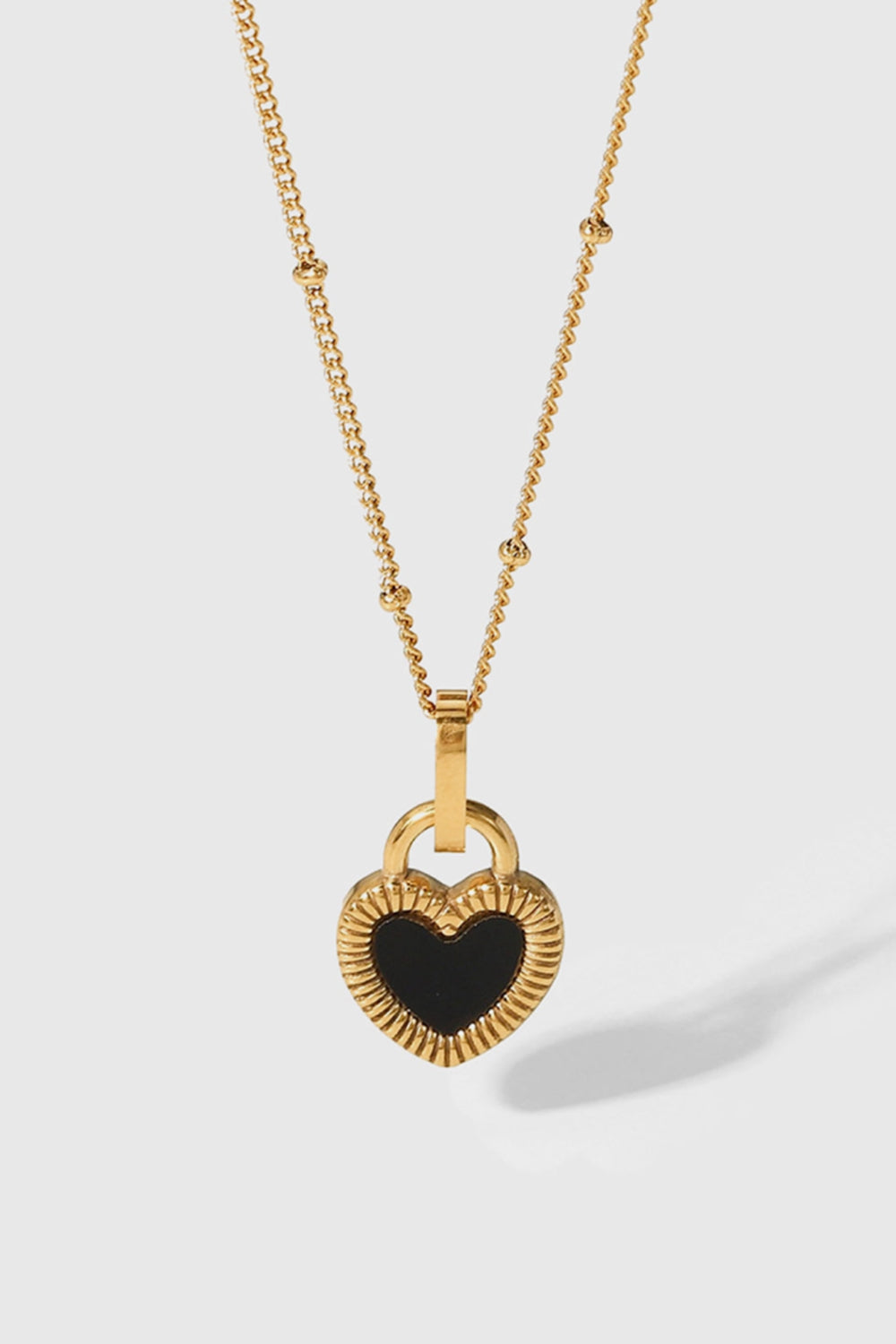 Contrast Heart Pendant Necklace | AdoreStarr