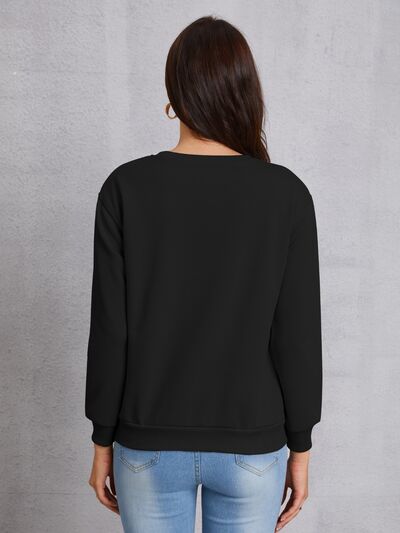 Lucky Clover Round Neck Sweatshirt | AdoreStarr