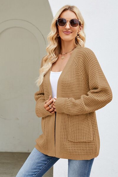 Open Front Raglan Sleeve Cardigan | AdoreStarr