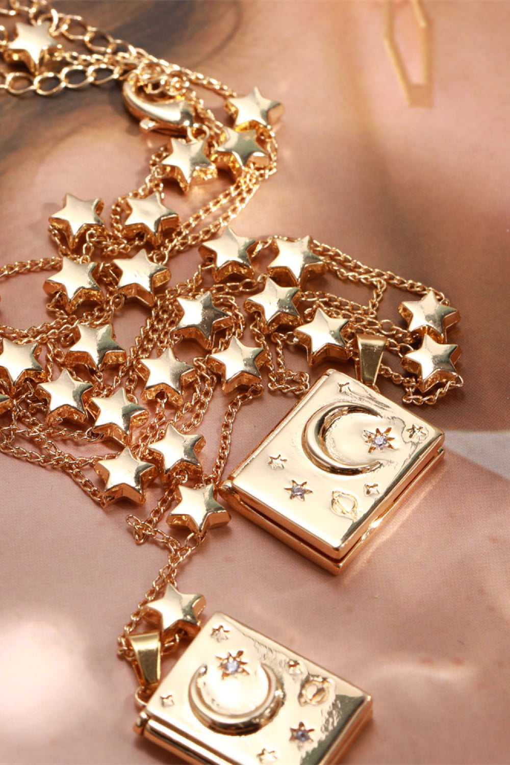 Star and Moon Copper Necklace | AdoreStarr