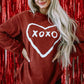 Heart Letter Graphic Round Neck Sweatshirt | AdoreStarr