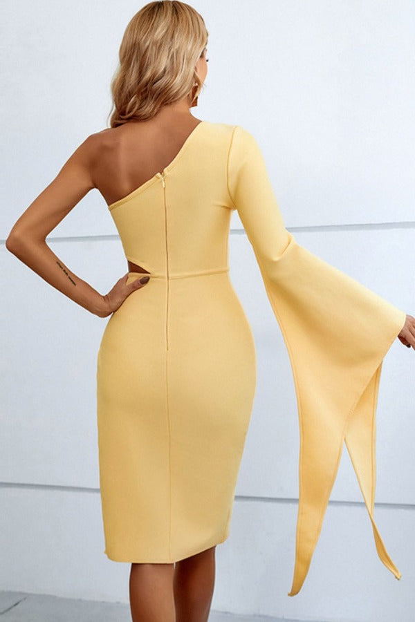 Cutout One Shoulder Mini Dress | AdoreStarr