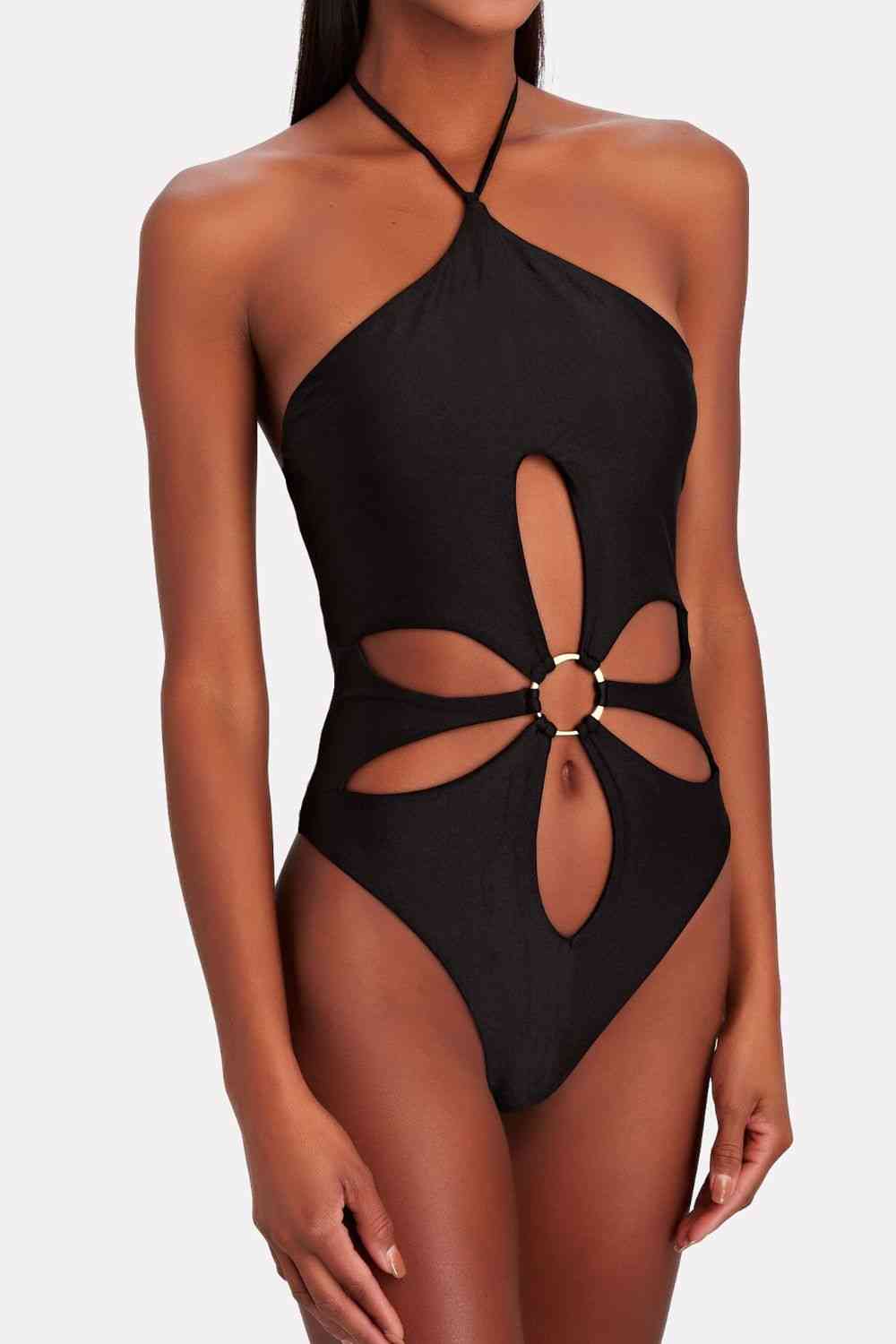 Ring Detail Cutout One-Piece Swimsuit | AdoreStarr