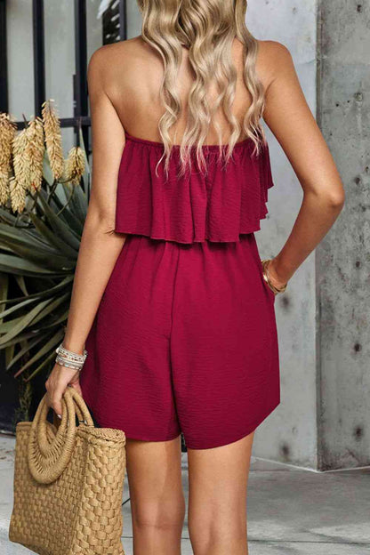 Layered Smocked Strapless Romper | AdoreStarr