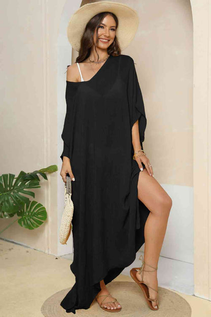 V-Neck Three-Quarter Sleeve Cover-Up | AdoreStarr