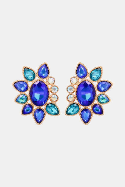 Geometrical Glass Stone Dangle Earrings | AdoreStarr