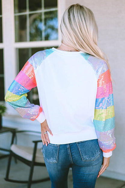Santa Sequin Long Sleeve Sweatshirt | AdoreStarr