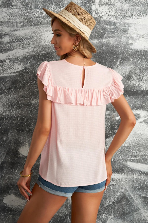 Lace Ruffled T-Shirt | AdoreStarr