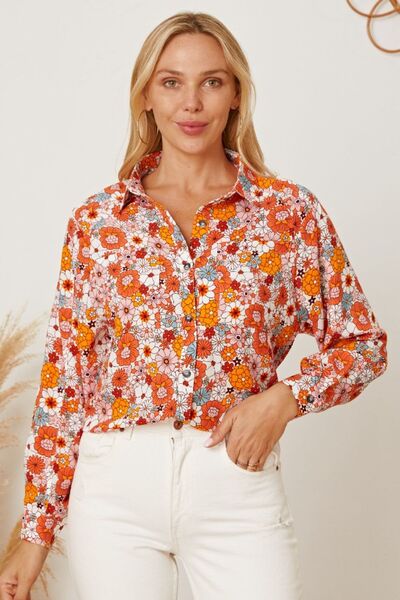 Ditsy Floral Collared Neck Top