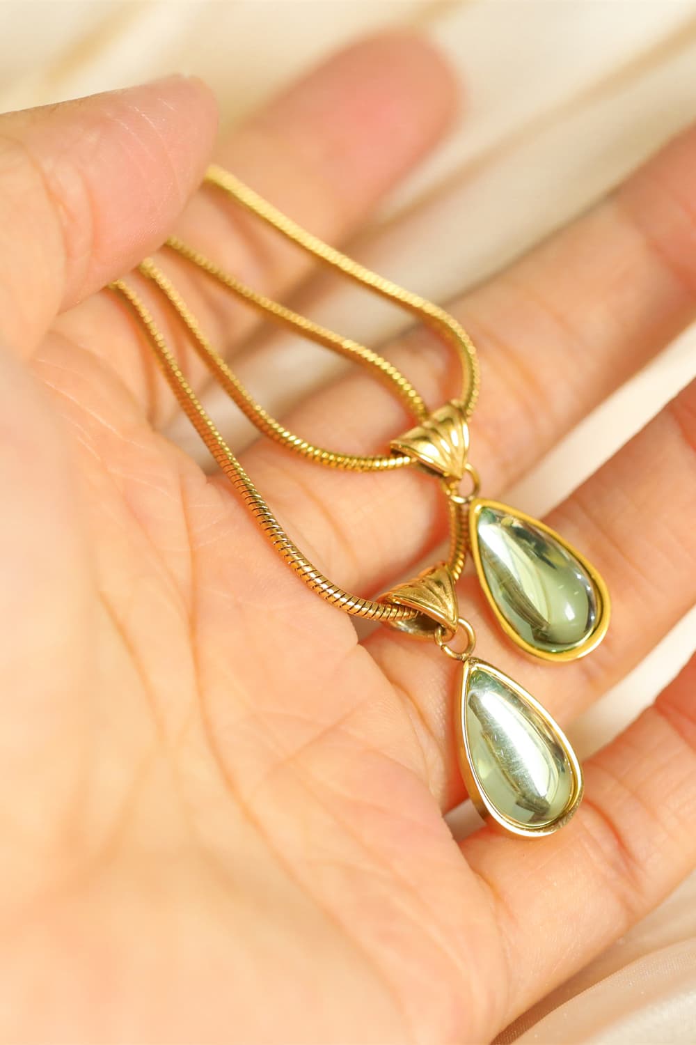 Teardrop Shape Pendant Necklace | AdoreStarr