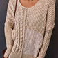 Cable-Knit Exposed Seam Sweater | AdoreStarr