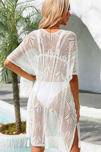 Tassel Openwork Cover-Up Dress | AdoreStarr