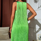 Sleeveless Fringe Midi Dress | AdoreStarr
