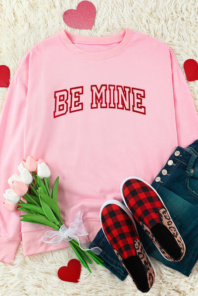 BE MINE Round Neck Sweatshirt | AdoreStarr