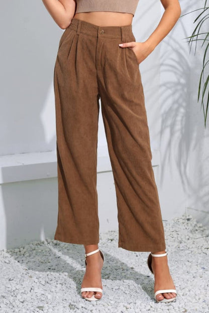 Buttoned Long Pants | AdoreStarr