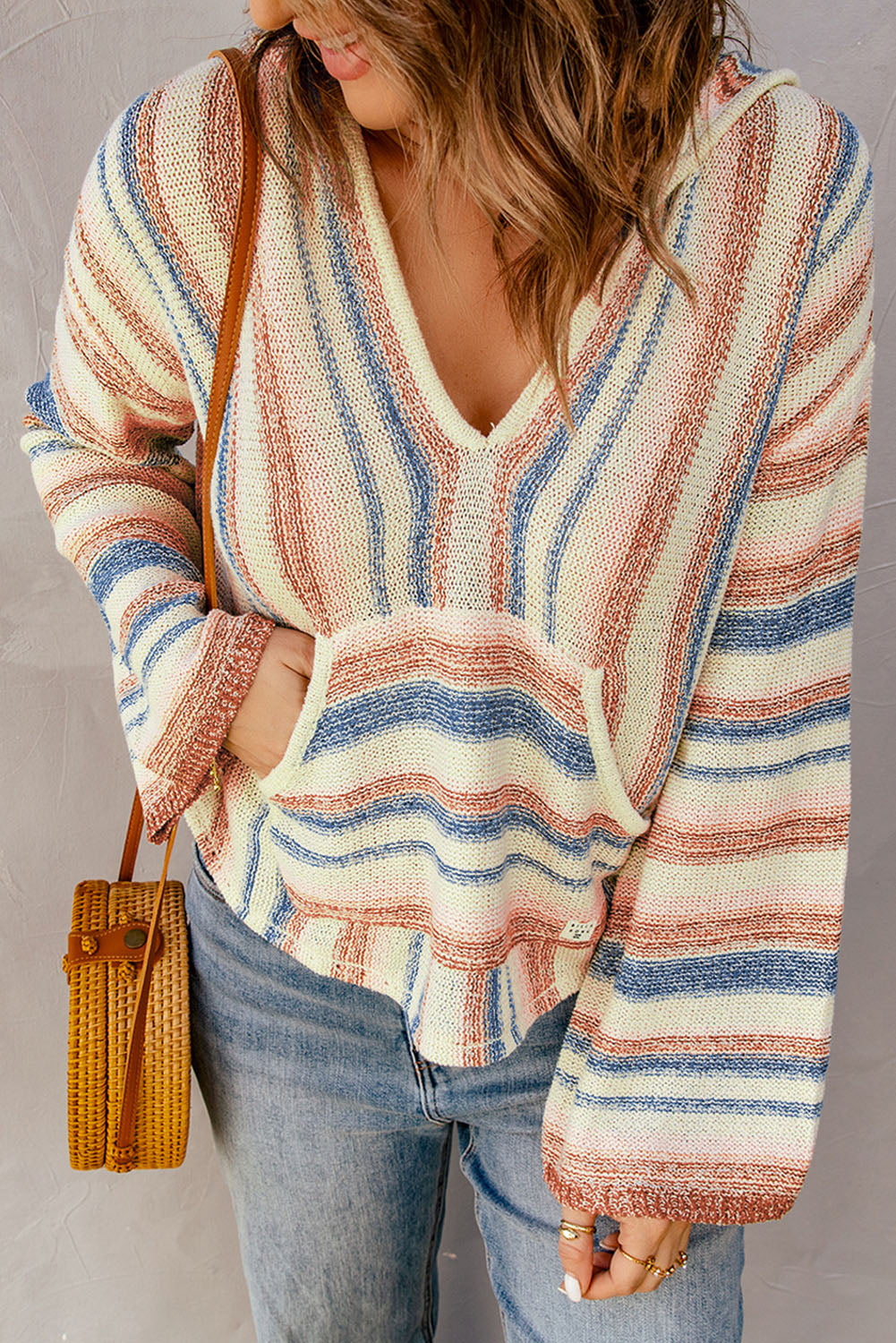 Striped Hooded Sweater | AdoreStarr