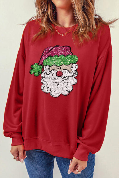 Santa Graphic Long Sleeve Sweatshirt | AdoreStarr