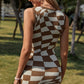 Checkered Knit Mini Dress | AdoreStarr