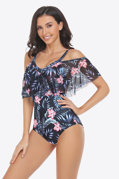 Cold-Shoulder One-Piece Swimsuit | AdoreStarr