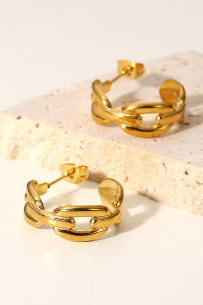 Stainless Steel C-Hoop Earrings | AdoreStarr