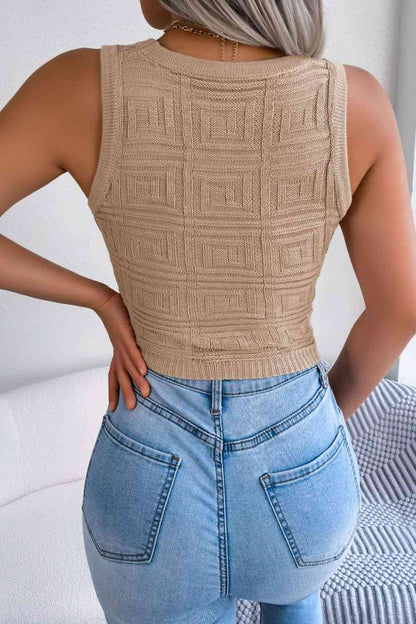 Cutout Sleeveless Knit Top | AdoreStarr