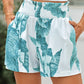 Printed Smocked Waist Shorts with Pockets | AdoreStarr